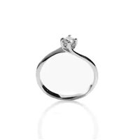 Anneau Promesse Femme in Or blanc Diamante SOLB604